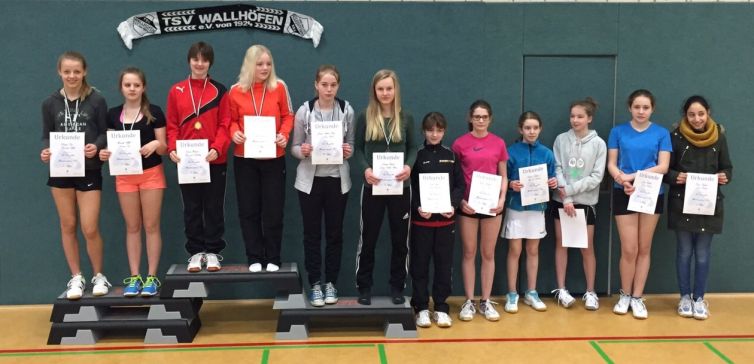 MD U15: 2. Platz: Larissa Voss/Henrike Ahlf , 4.Platz: Helene Hilbertz/Lara Thiel (TSV Wallhöfen)